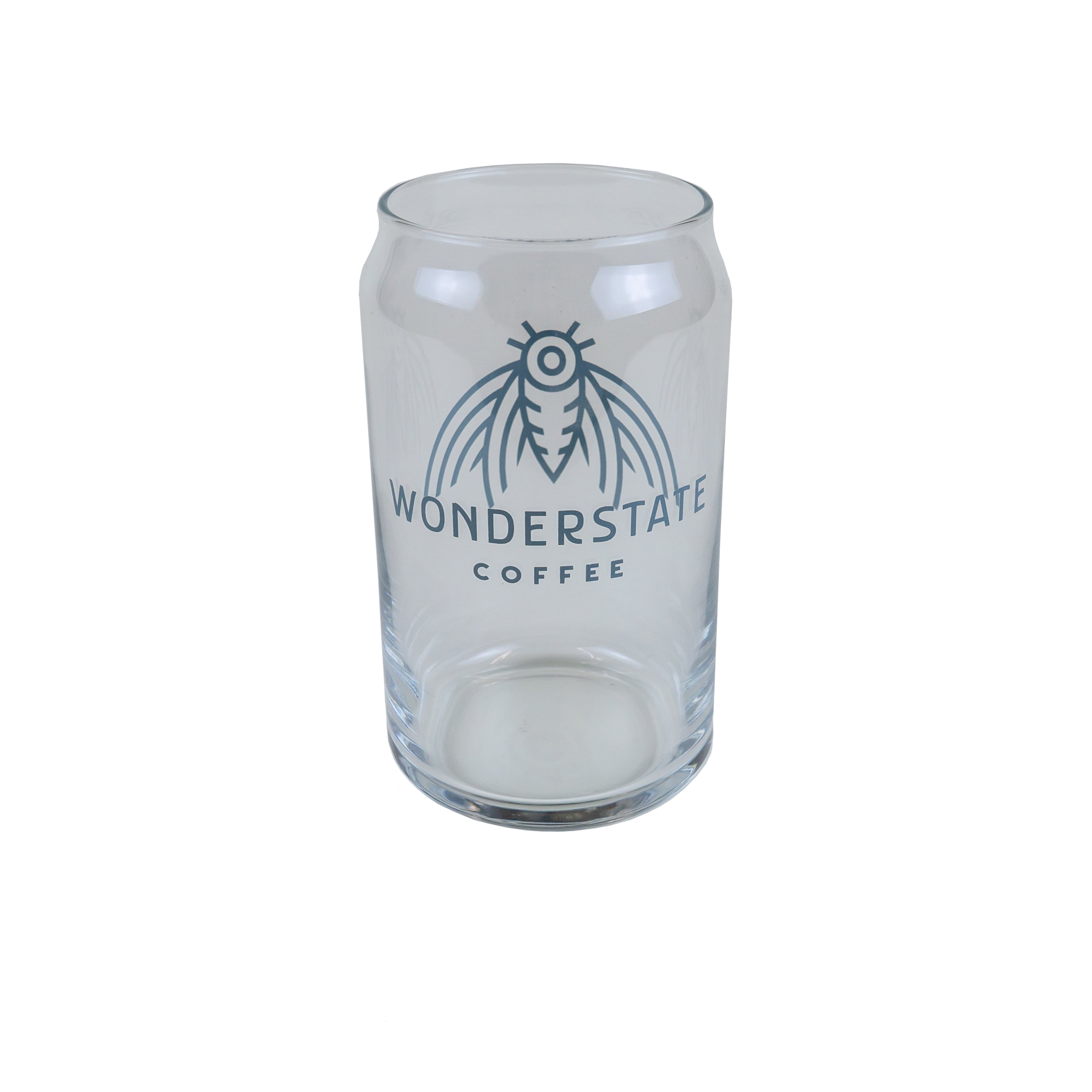 Wonderstate Logo on 16oz Can Glass