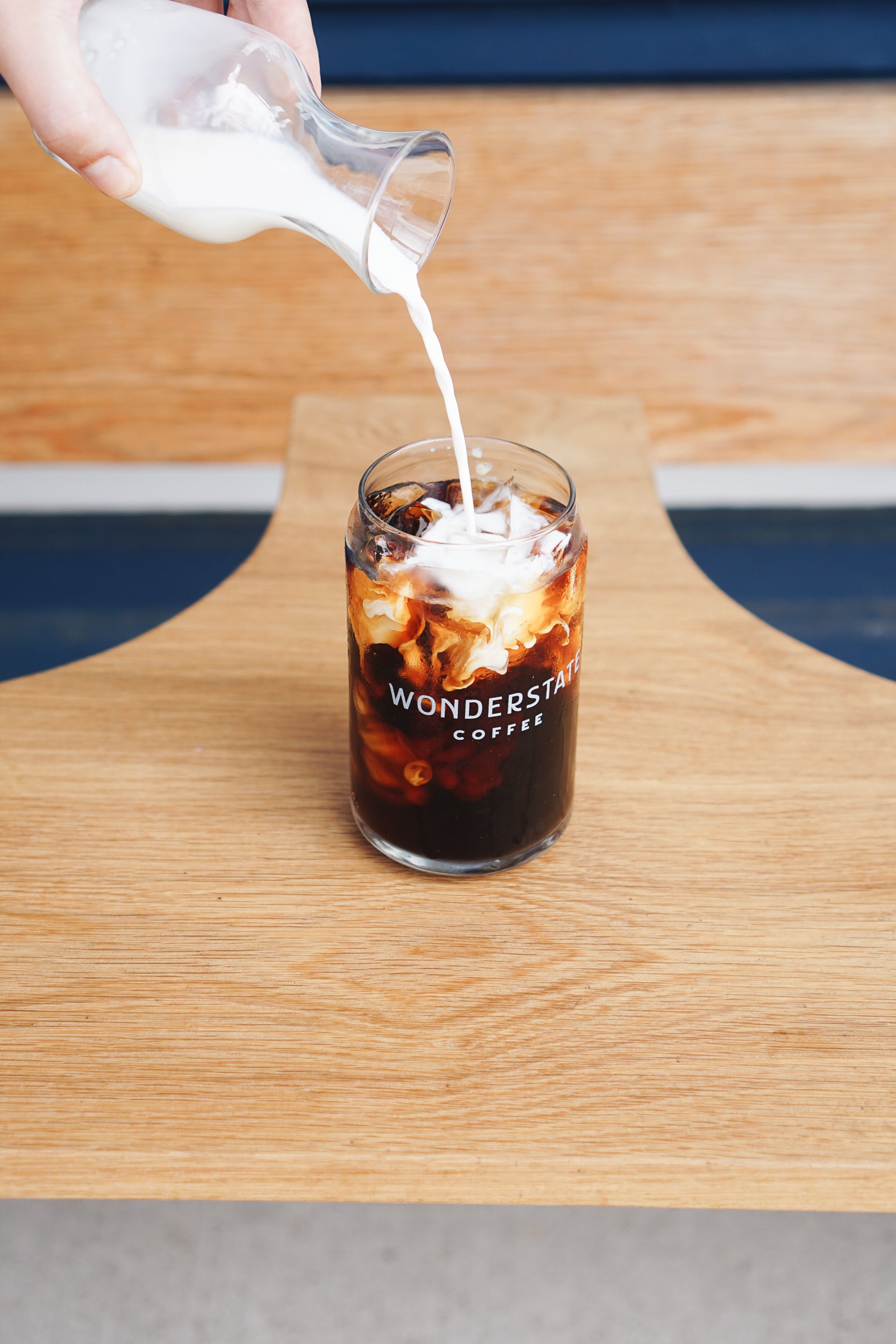 cold brew coffee with milk