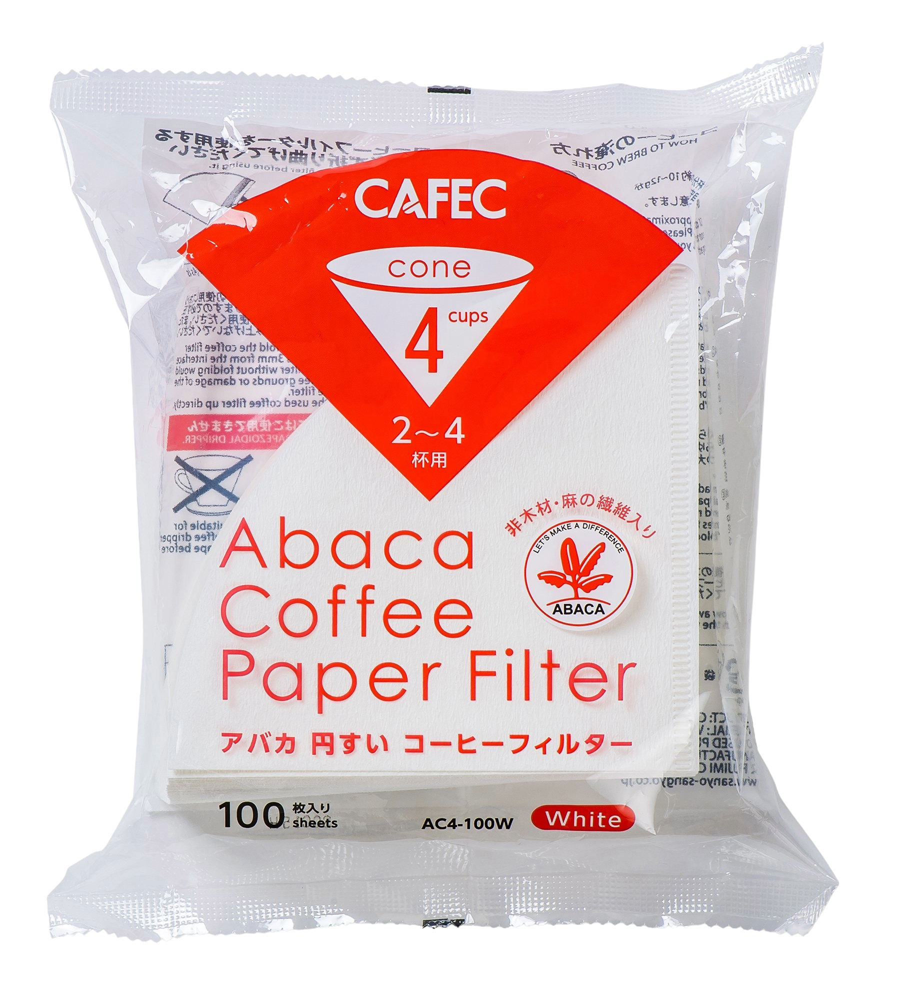 CAFEC Abaca Cone Paper Filter
