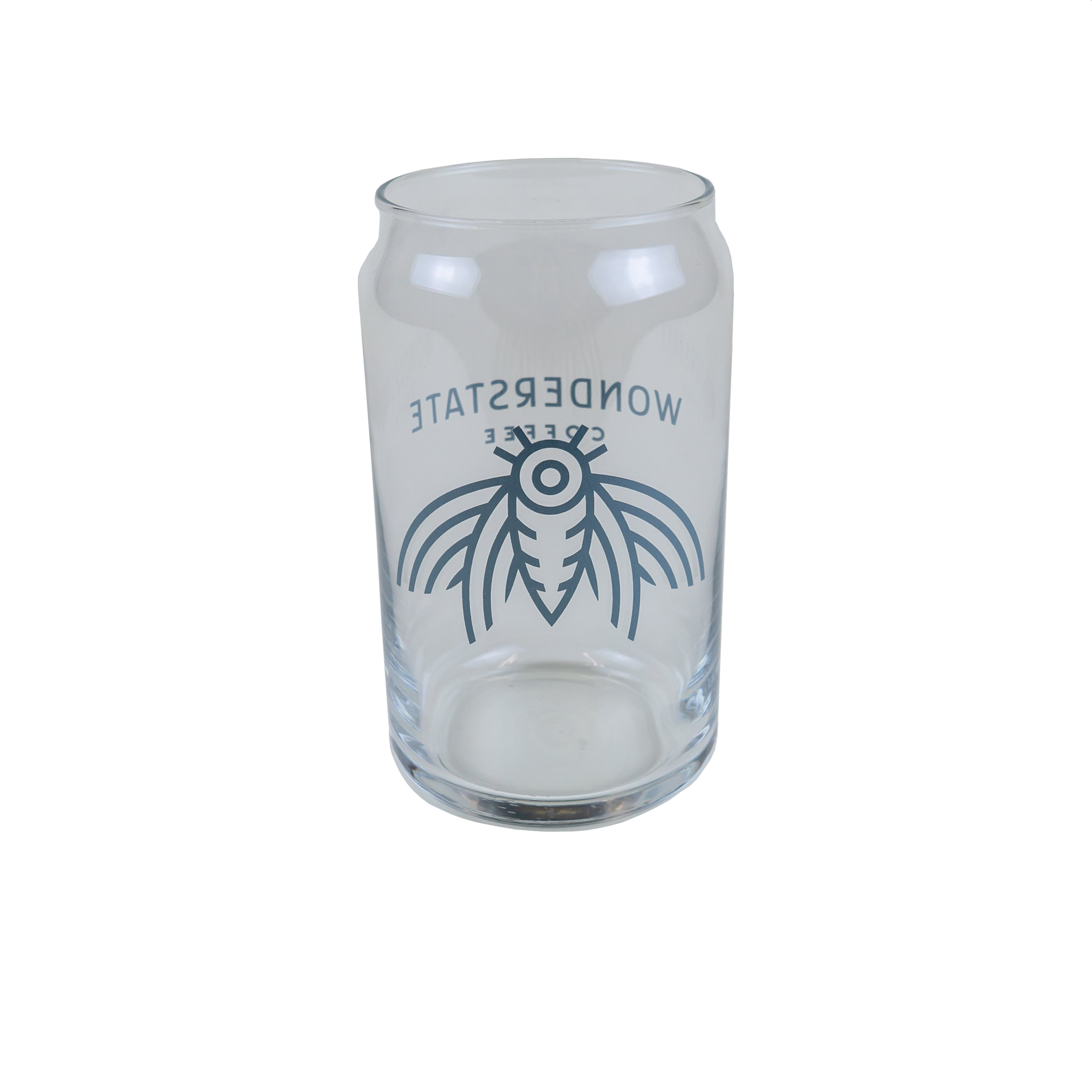16oz Glass Can Glass with Wonderstate Logo