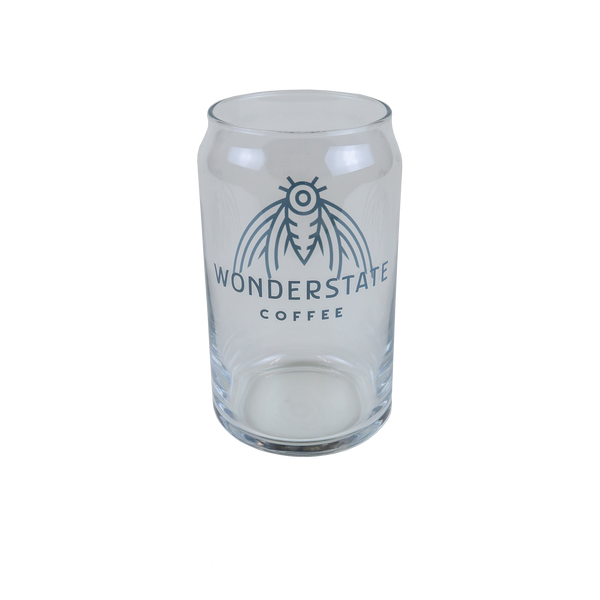 Wonderstate Logo on 16oz Can Glass 